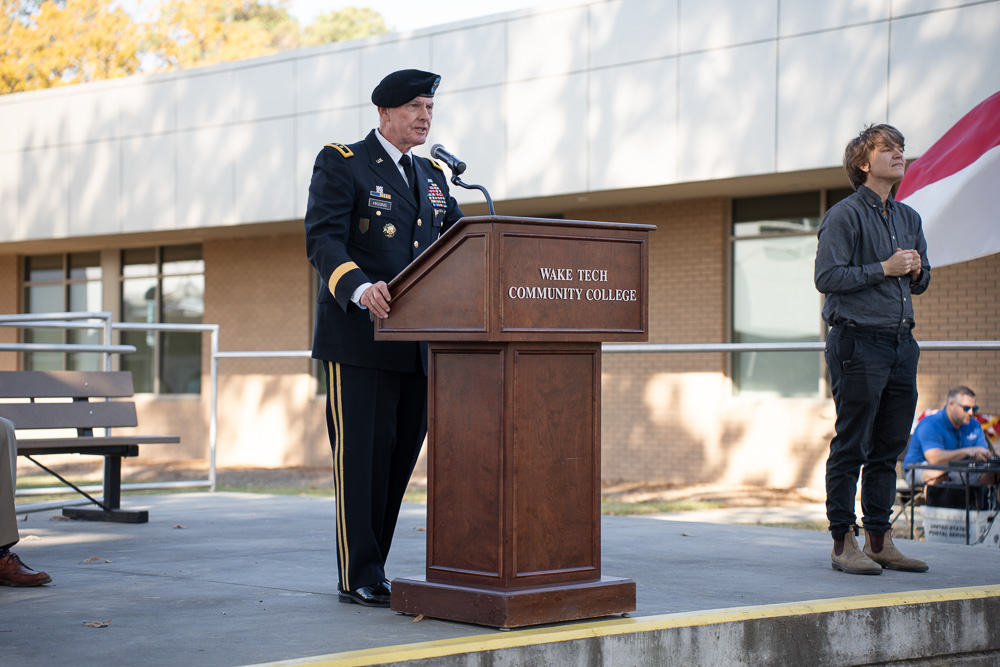 George A. Higgins, Retired Army General & Wake Tech instructor 