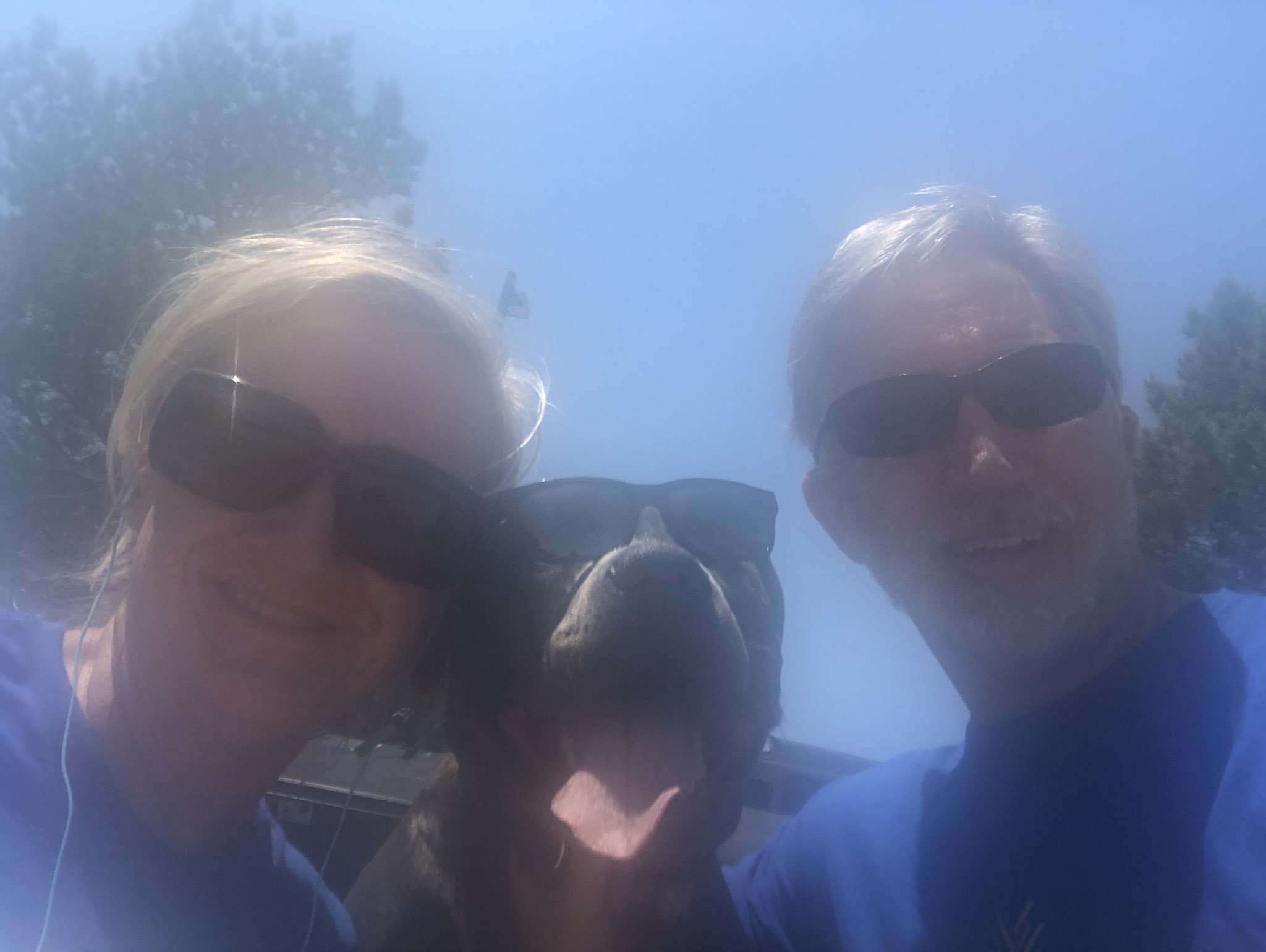 Wake Tech President Dr. Scott Ralls, wife Lisa, and their dog Pluto