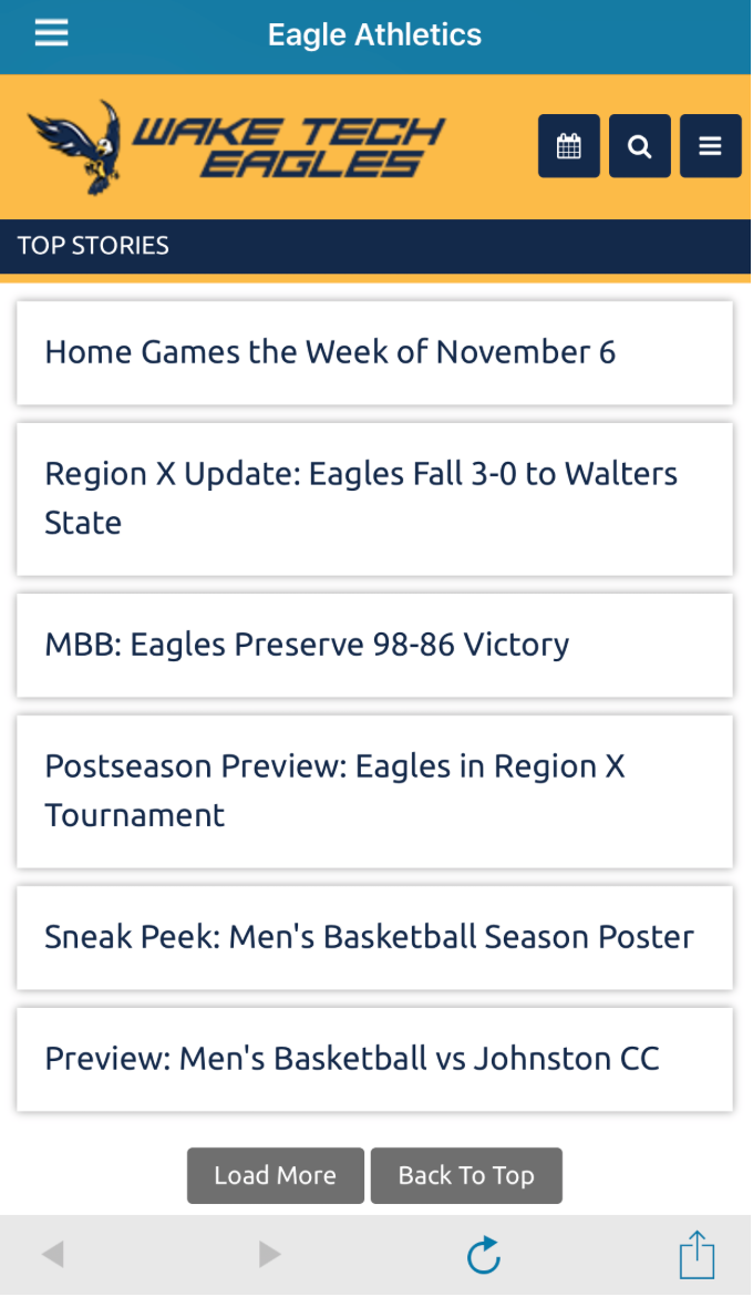 Quick link to Wake Tech Athletics.