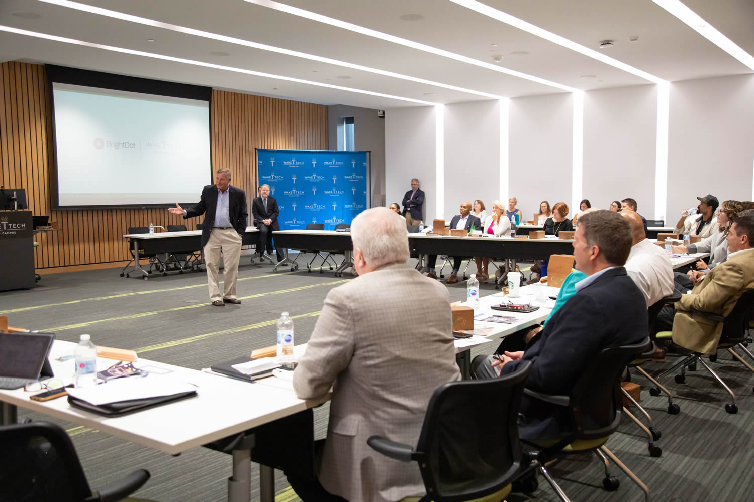 US Senator Richard Burr visited Wake Tech’s RTP Campus in Morrisville today. He addressed a Wake Tech Foundation Board meeting.