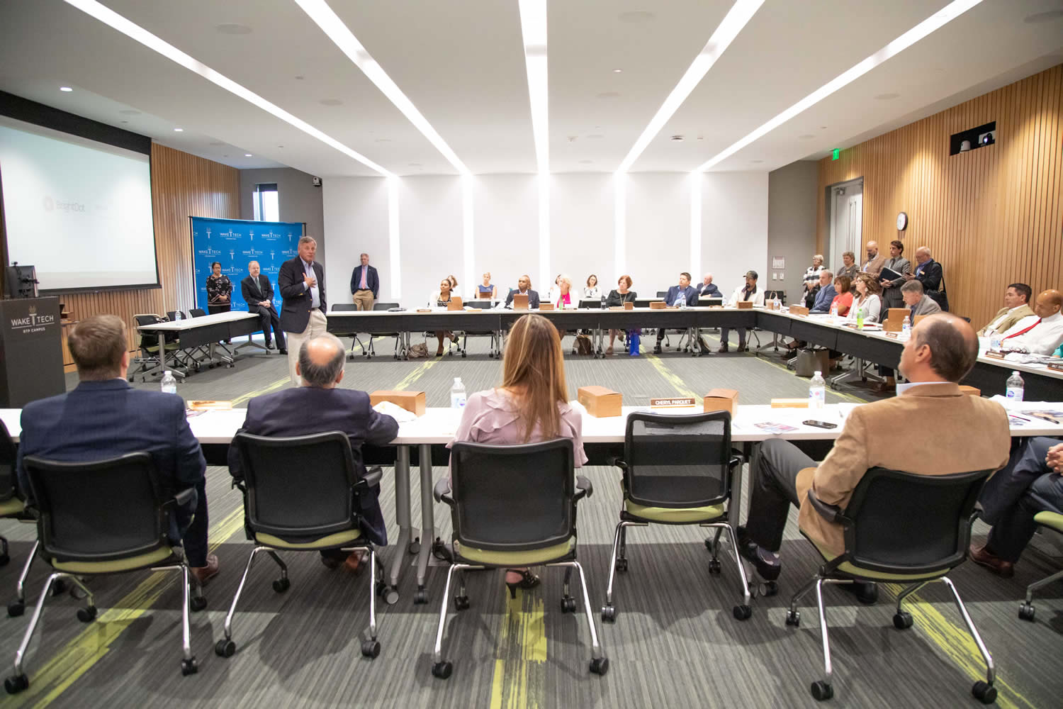 US Senator Richard Burr visited Wake Tech’s RTP Campus in Morrisville today. He addressed a Wake Tech Foundation Board meeting.