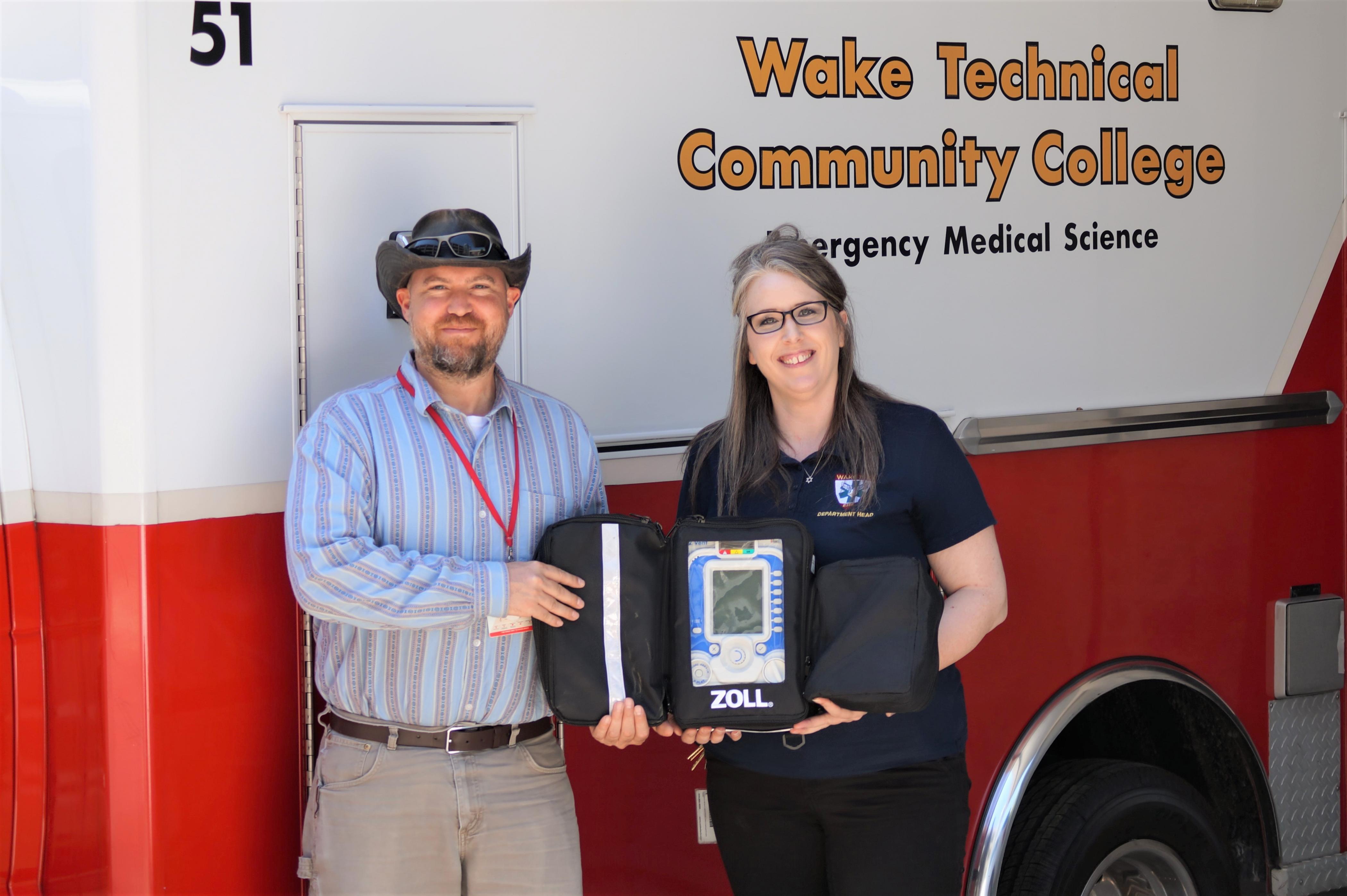 Seth Blanchard Clinical Engineering WakeMed Health Hospitals and Dr. Ginny Renkiewicz Wake Tech EMS Dept. Head