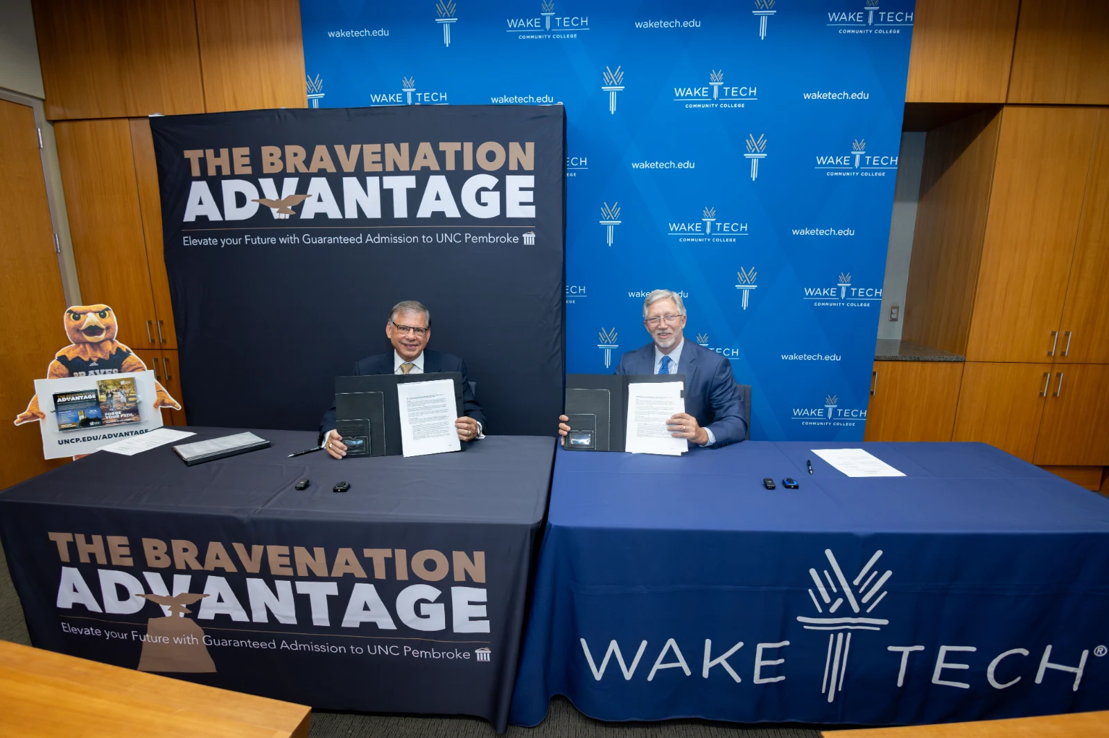 Wake Tech and UNC-Pembroke Signing Ceremony