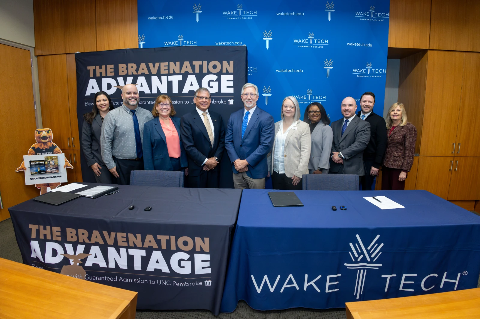 Wake Tech and UNC-Pembroke Signing Ceremony