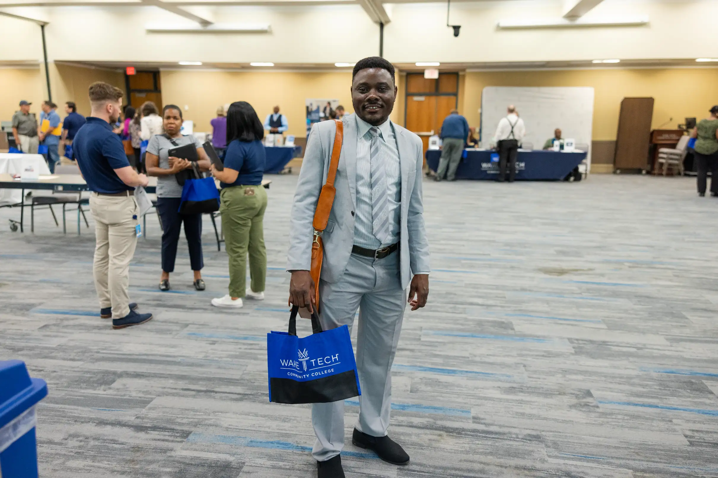 One of the hundreds of people who attended Wake Tech's Job Fair