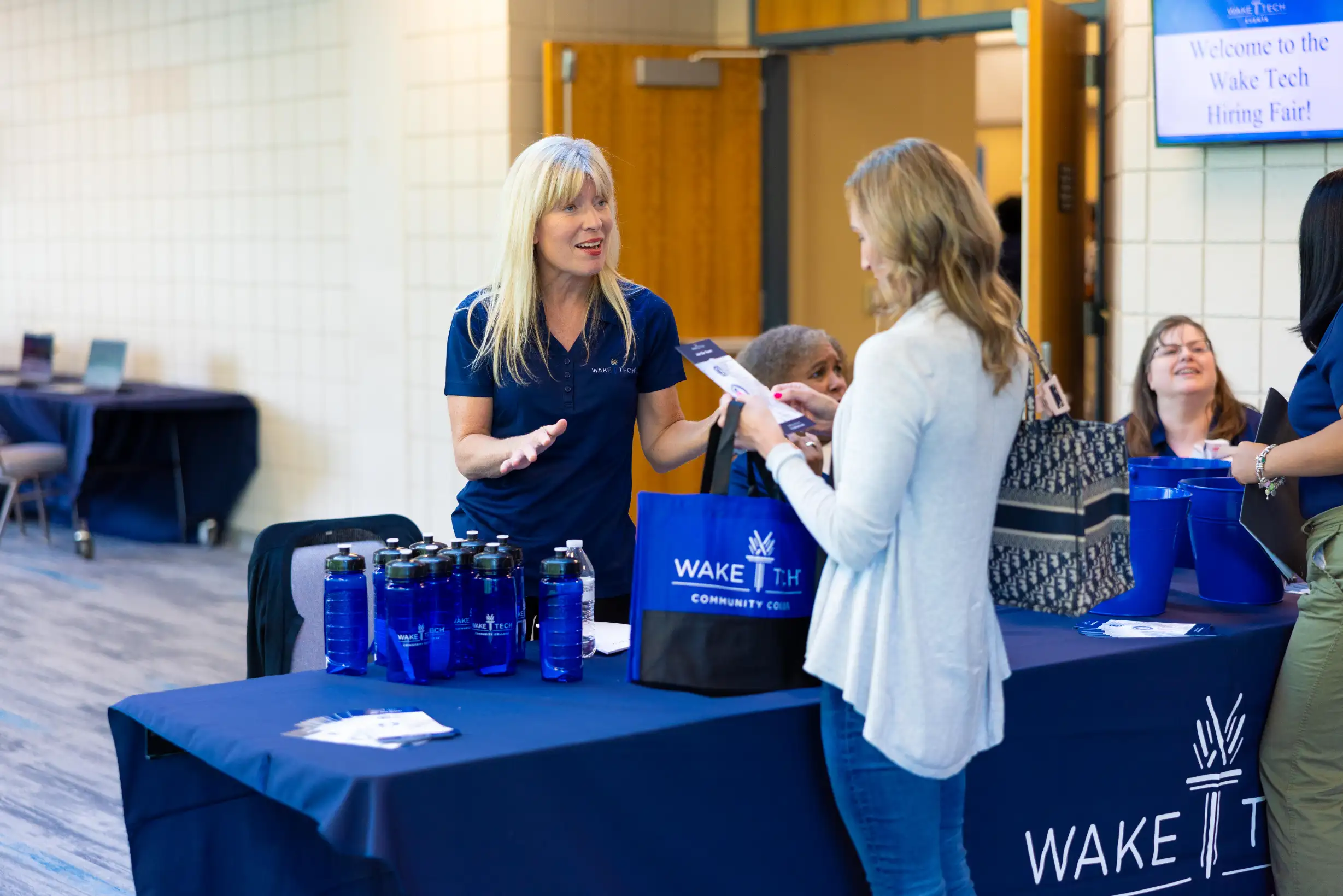 Program directors met with candidates at Wake Tech's Job Fair.
