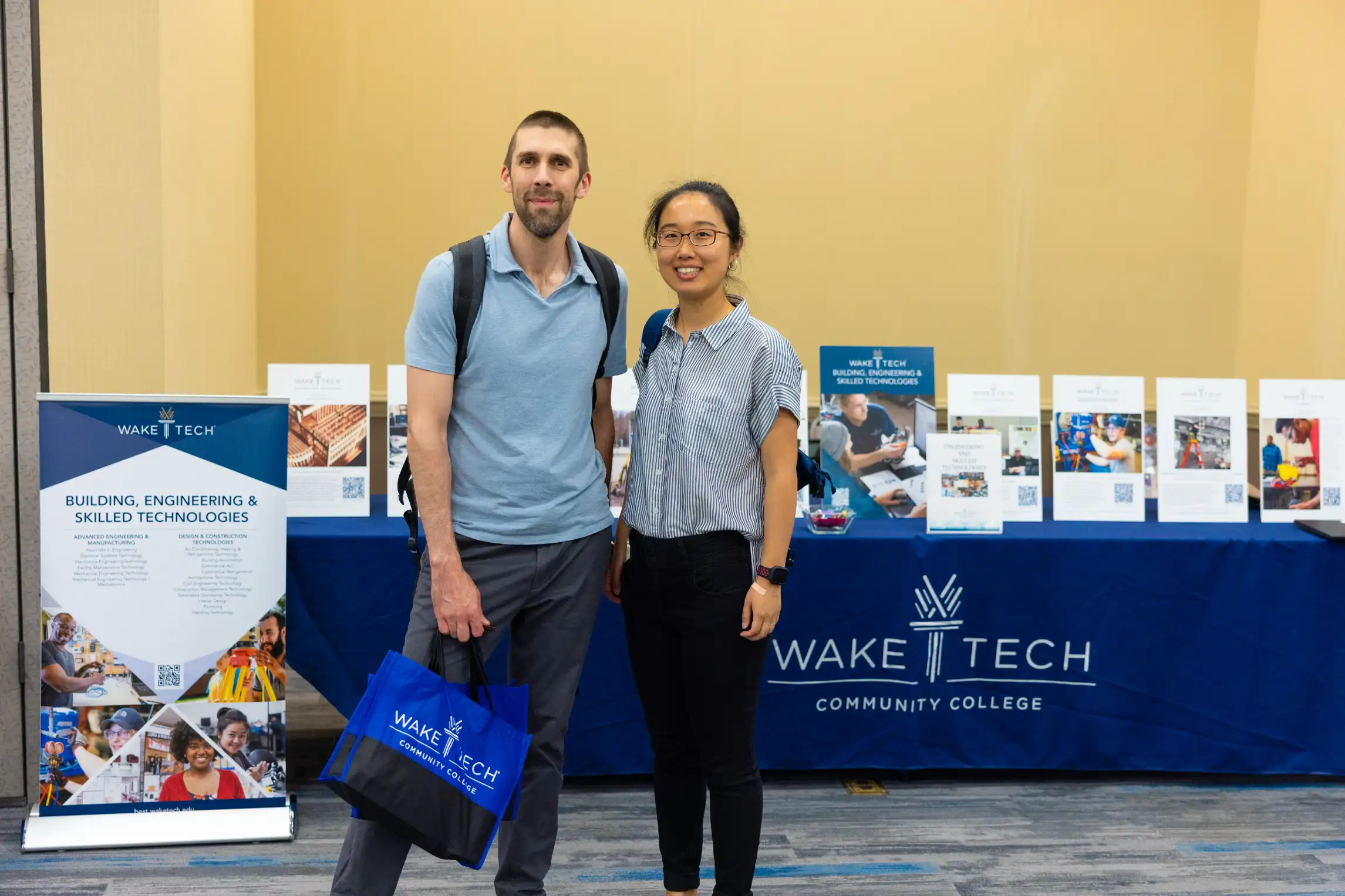 Two of the hundreds of people who attended Wake Tech's Job Fair