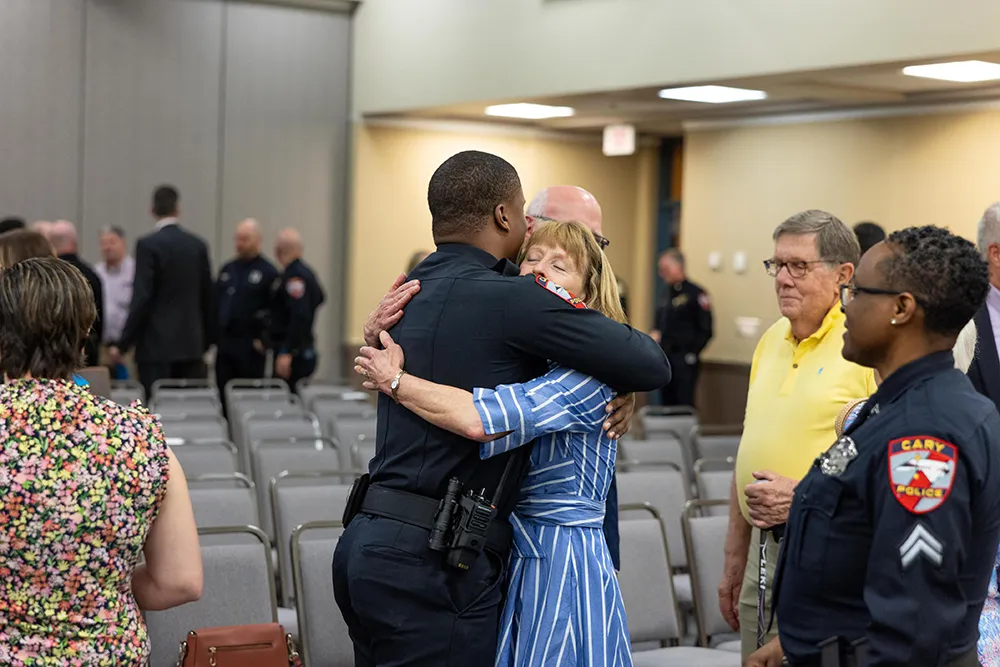 Fifteen cadets graduated from Wake Tech's Basic Law Enforcement Training Academy on May 20, 2025. (Court Johnson/Wake Tech)