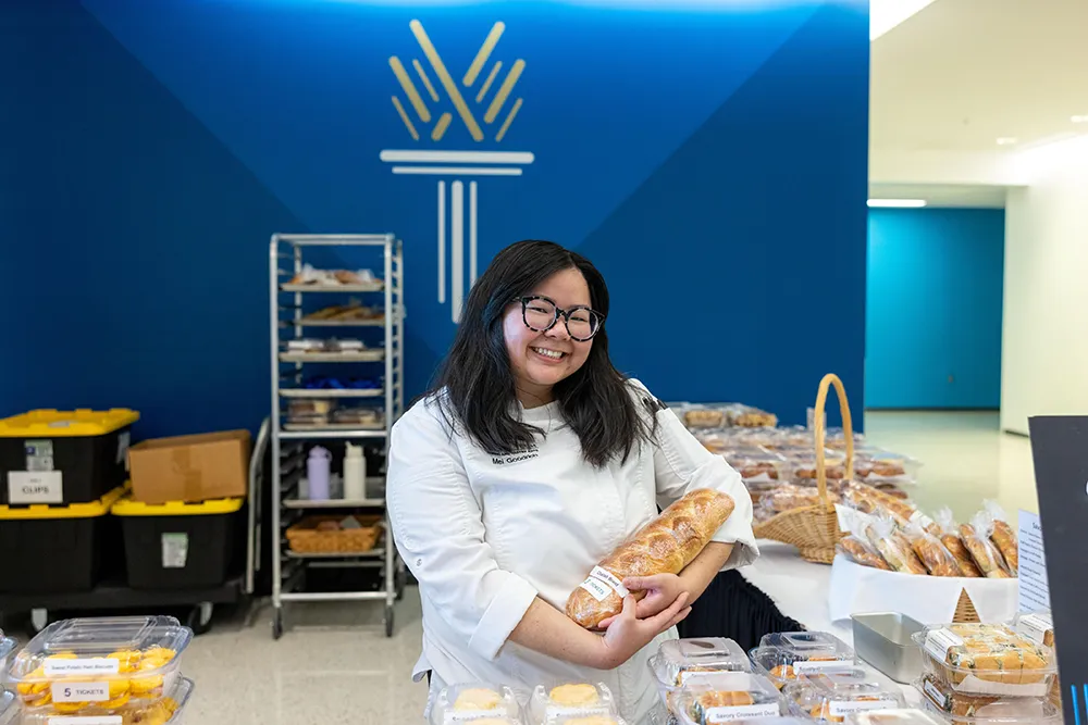 Mei Goodrich was among the Wake Tech students showcasing her skills at the Bakers' Row event.