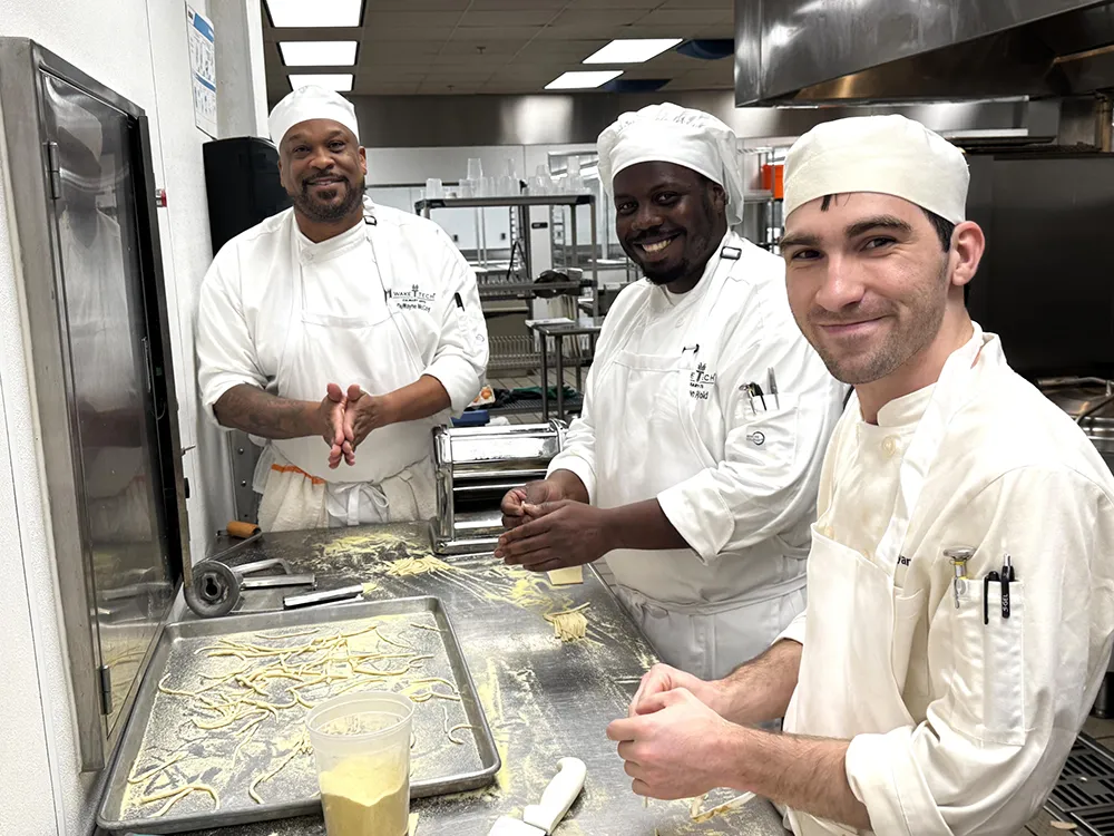 Culinary Arts students prepare a gourmet meal to raise funds for a Study Abroad trip to Italy.