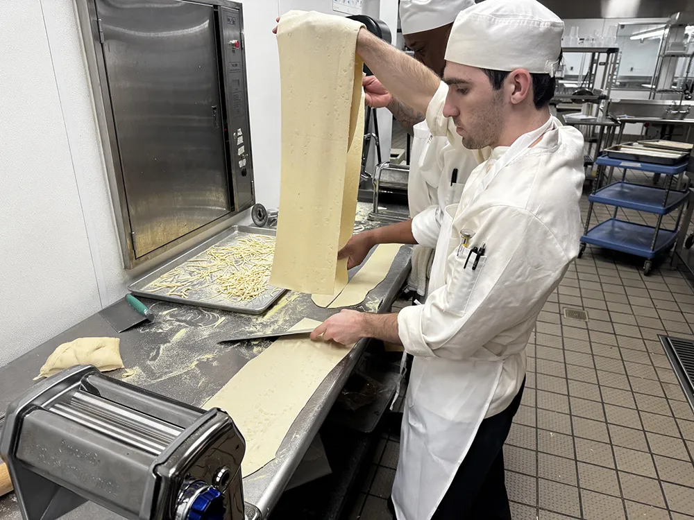 Culinary Arts students prepare a gourmet meal to raise funds for a Study Abroad trip to Italy.