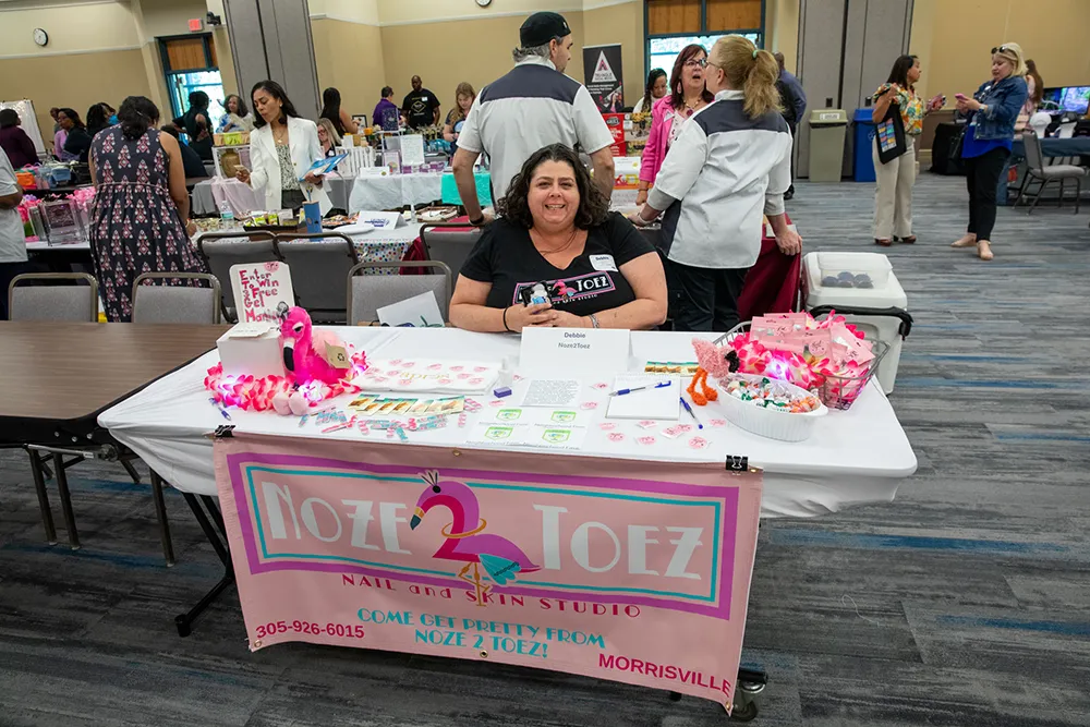 Dozens of entrepreneurs who graduated from the LaunchWakeCounty program showcased their products and services at an Alumni Vendor Expo at Wake Tech.