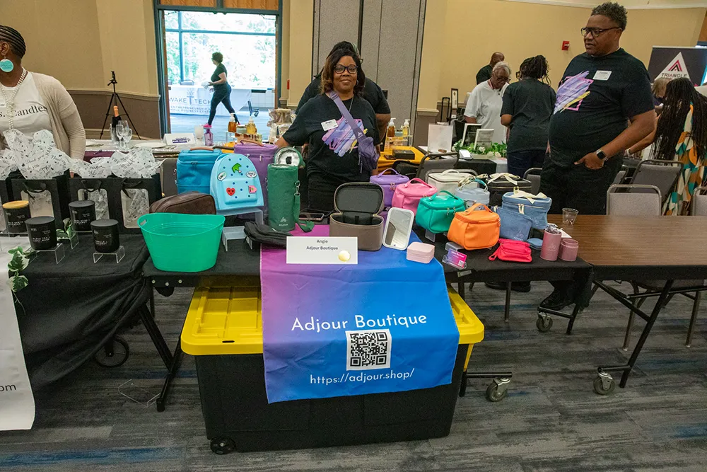 Dozens of entrepreneurs who graduated from the LaunchWakeCounty program showcased their products and services at an Alumni Vendor Expo at Wake Tech.