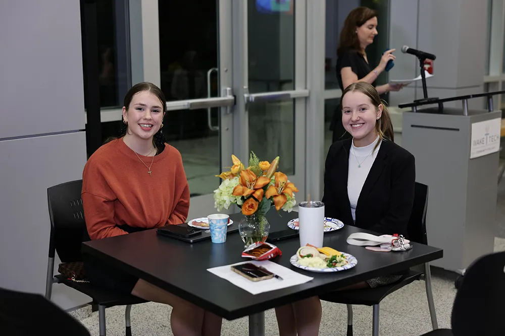 Twelve Wake Tech students were inducted into Sigma Kappa Delta, the national honor society for English and literature excellence at two-year colleges.