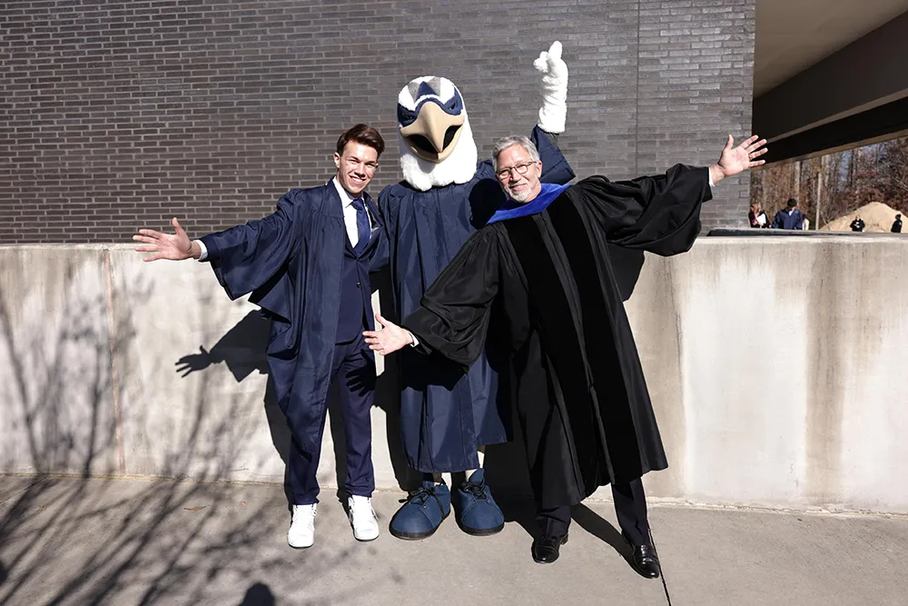 SGA President Silas Johnson and Wake Tech President Dr. Scott Ralls