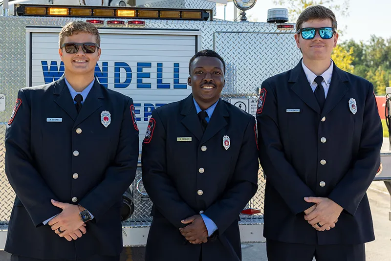 Area firefighters attended a groundbreaking ceremony for the Advanced Fire and Rescue Training Complex at Wake Tech East.