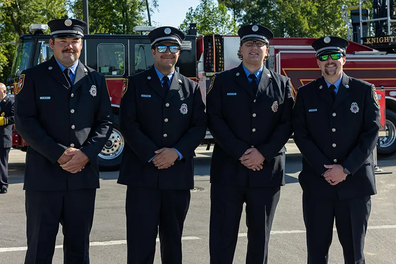 Area firefighters attended a groundbreaking ceremony for the Advanced Fire and Rescue Training Complex at Wake Tech East.
