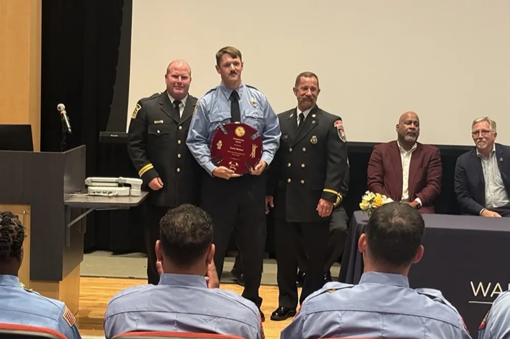 Twenty cadets graduated from the Career in a Year Fire Academy, a partnership between Wake Tech and Wake County, on June 18, 2025.