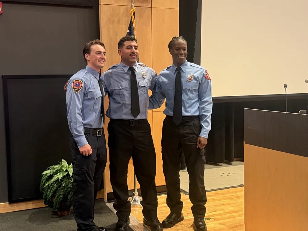 Twenty cadets graduated from the Career in a Year Fire Academy, a partnership between Wake Tech and Wake County, on June 18, 2025.