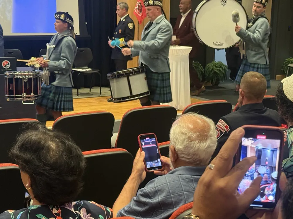 Twenty cadets graduated from the Career in a Year Fire Academy, a partnership between Wake Tech and Wake County, on June 18, 2025.