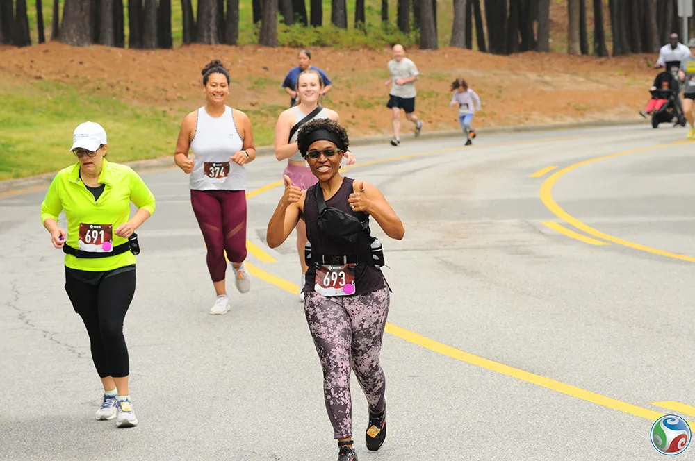 Participants race in the 2024 Fostering Footsteps event to support Wake Tech's Fostering Bright Futures program.