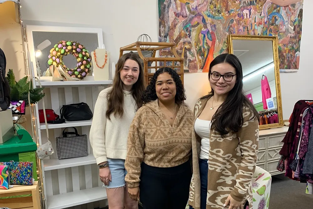 Interior Design students work on plans for a Wake County nonprofit.