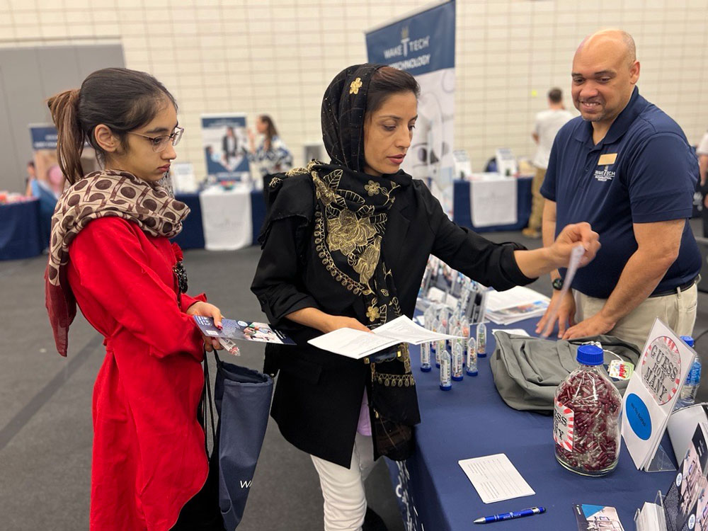 Prospective students gather information during Wake Tech's Open House.