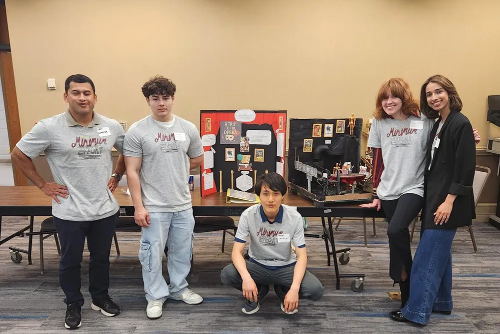 Minimum Effort took sixth place in the Ribe Goldberg Machine Competition.