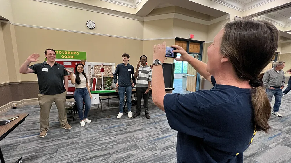 Teams of Wake Tech engineering students took part in the Rube Goldberg Machine Competition.