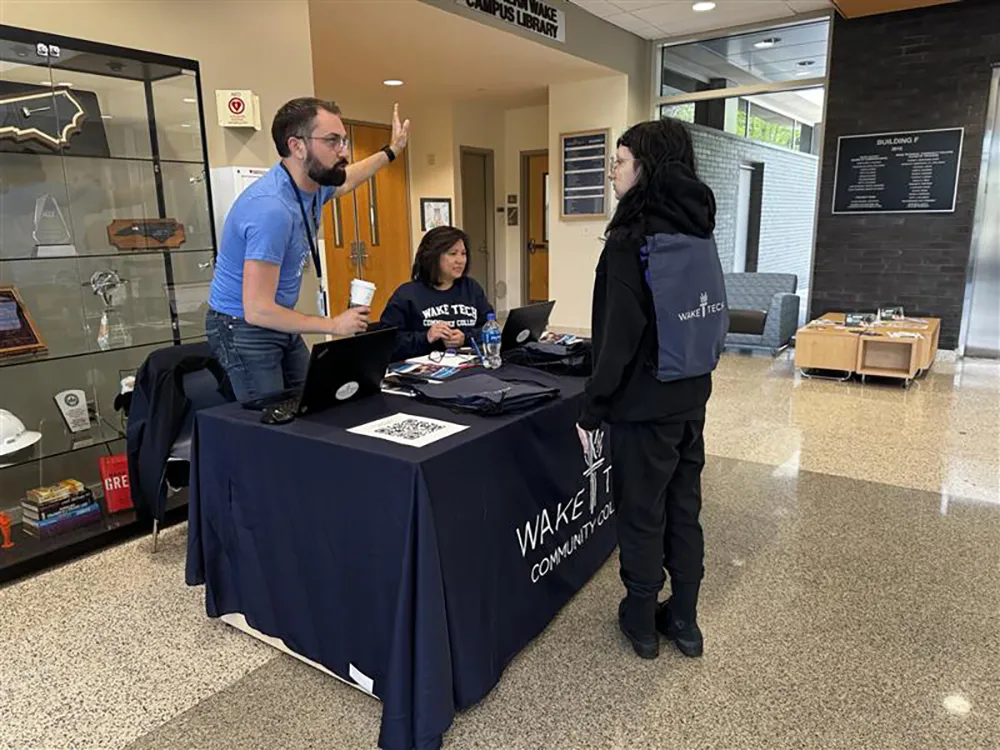 Prospective Wake Tech students attend the 2025 Spring Open House.