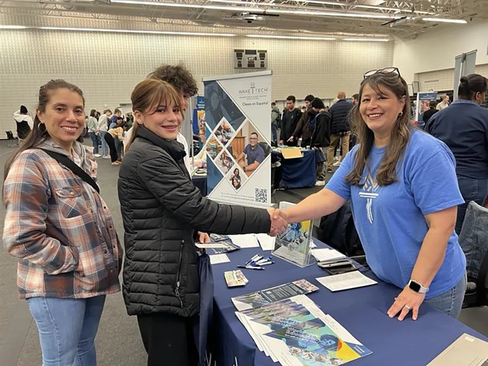 Prospective Wake Tech students attend the 2025 Spring Open House.
