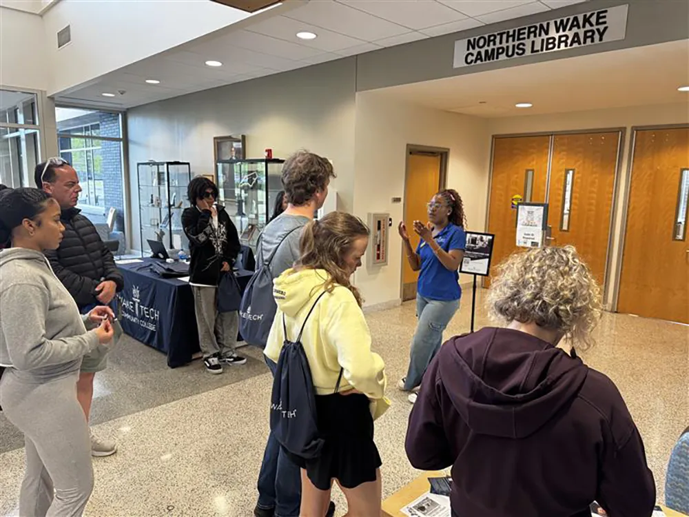 Prospective Wake Tech students attend the 2025 Spring Open House.