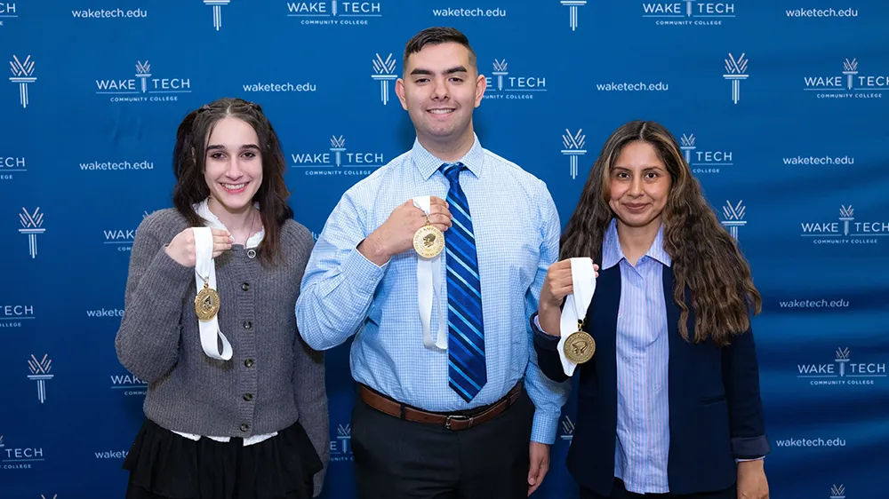 Thirty-five Wake Tech students were inducted into the college's chapter of the Phi Theta Kappa honor society.