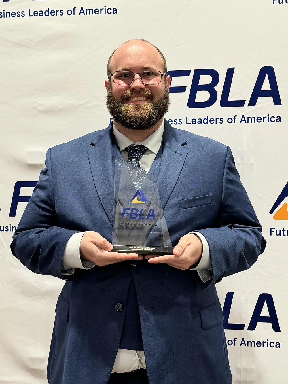 Wake Tech student Bradley Huntoon placed fifth in Foundations of Technology at the national Future Business Leaders of America competition.