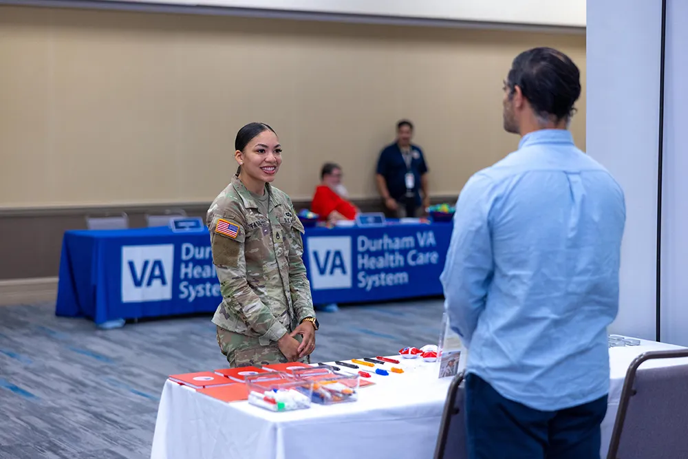 More than a dozen employers and organizations offering support services specifically designed for veterans and military members met with veterans and active-duty personnel at the Veterans Employment and Resource Summit at Wake Tech.