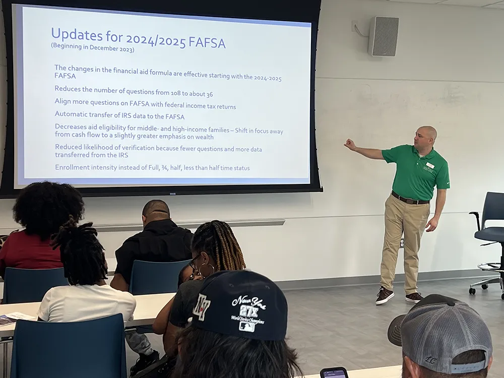 Wake Tech staff welcome prospective students to an Open House at Wake Tech East.