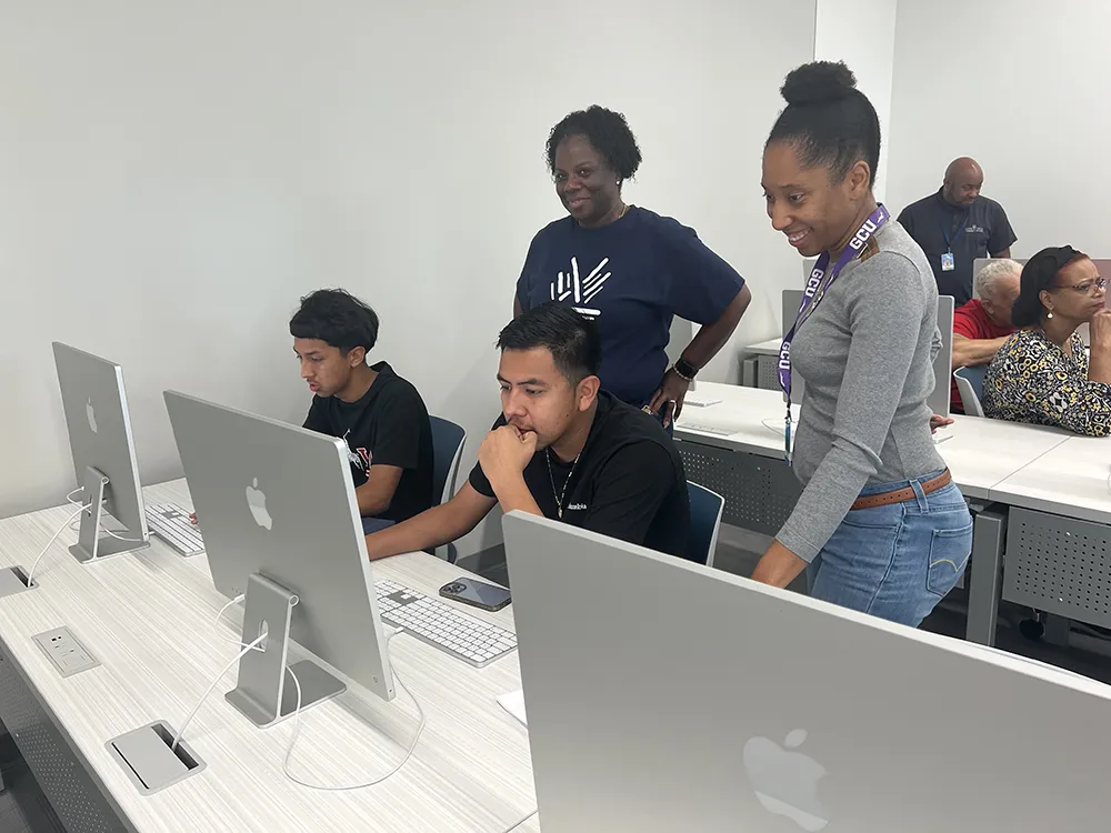 Prospective students attend an Open House at Wake Tech East.