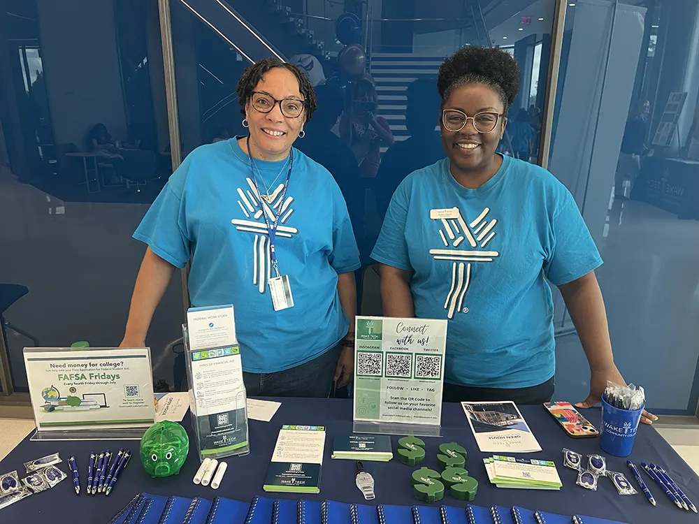 Wake Tech staff welcome prospective students to an Open House at Wake Tech East.