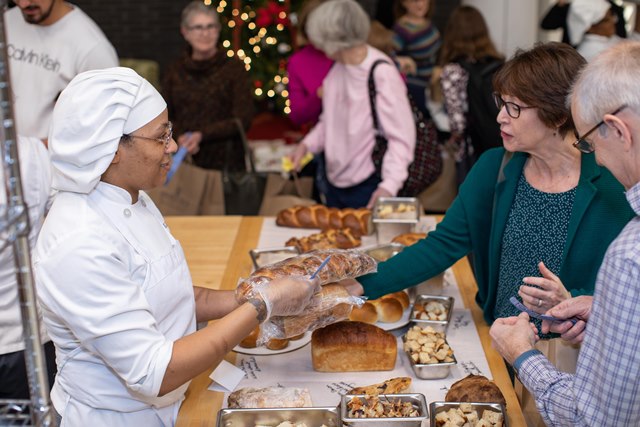 Customers shop at Bakers' Row