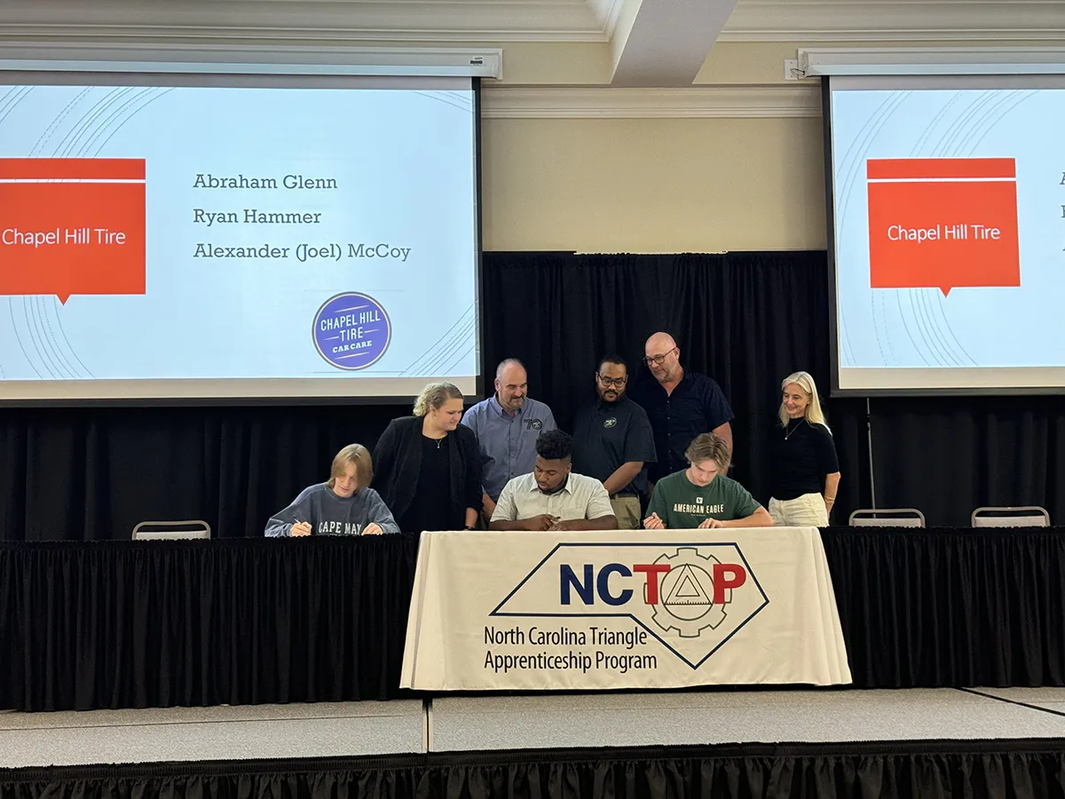 New apprentices sign up for the NCTAP program.
