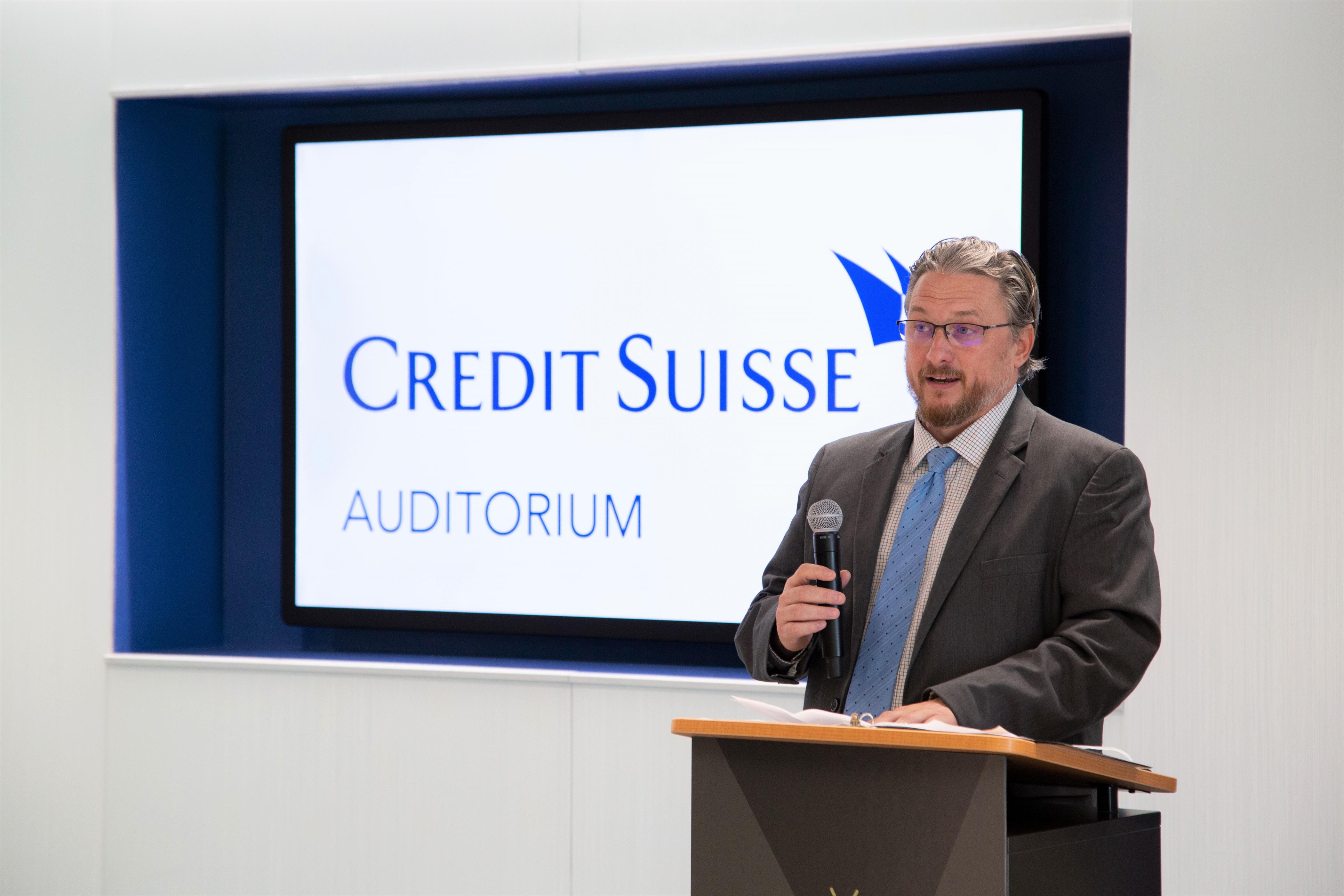 Casey Tart, Credit Suisse Senior Sponsor of Wake Tech