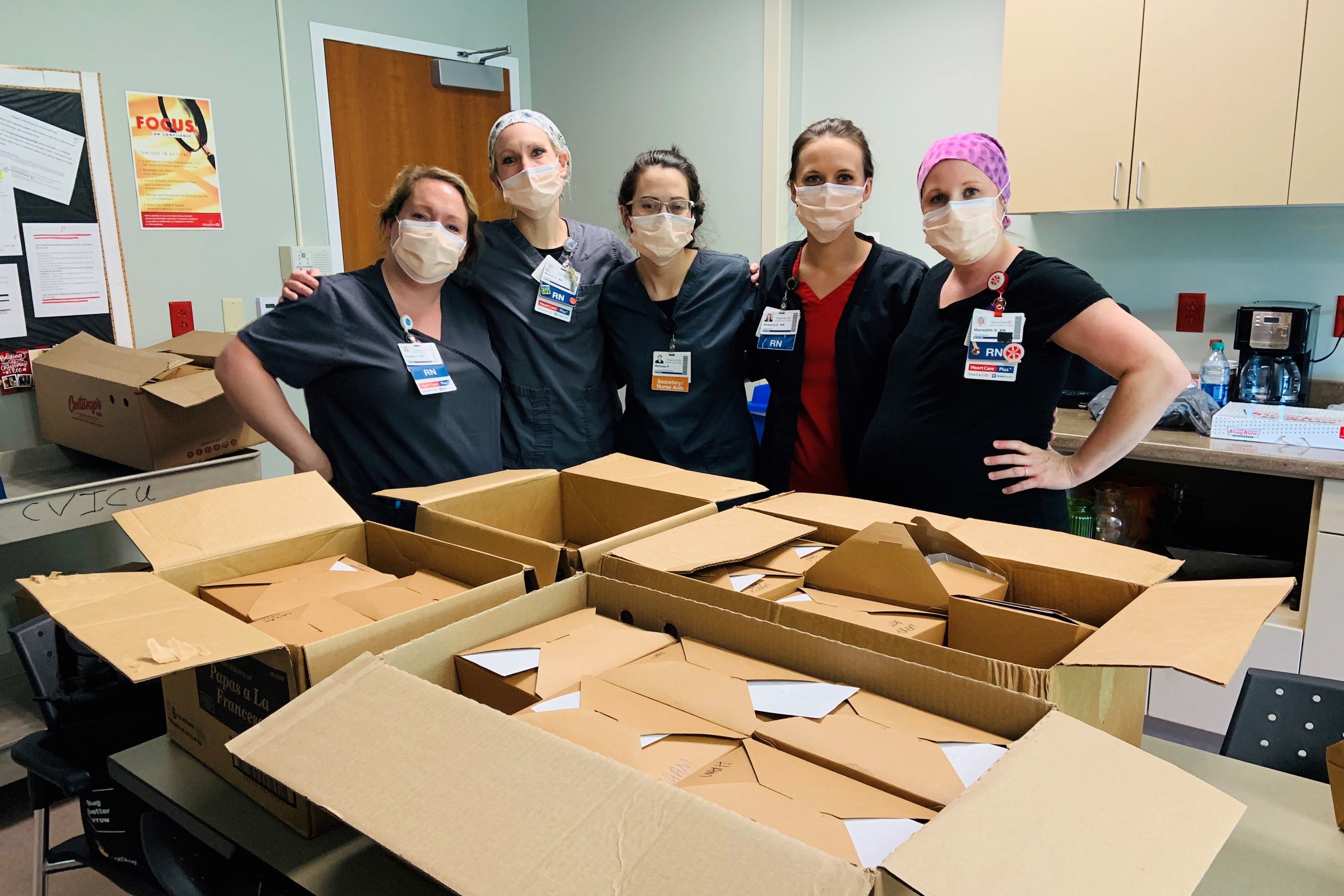 Wake Tech Employees Deliver Lunches to First Responders and Healthcare Workers