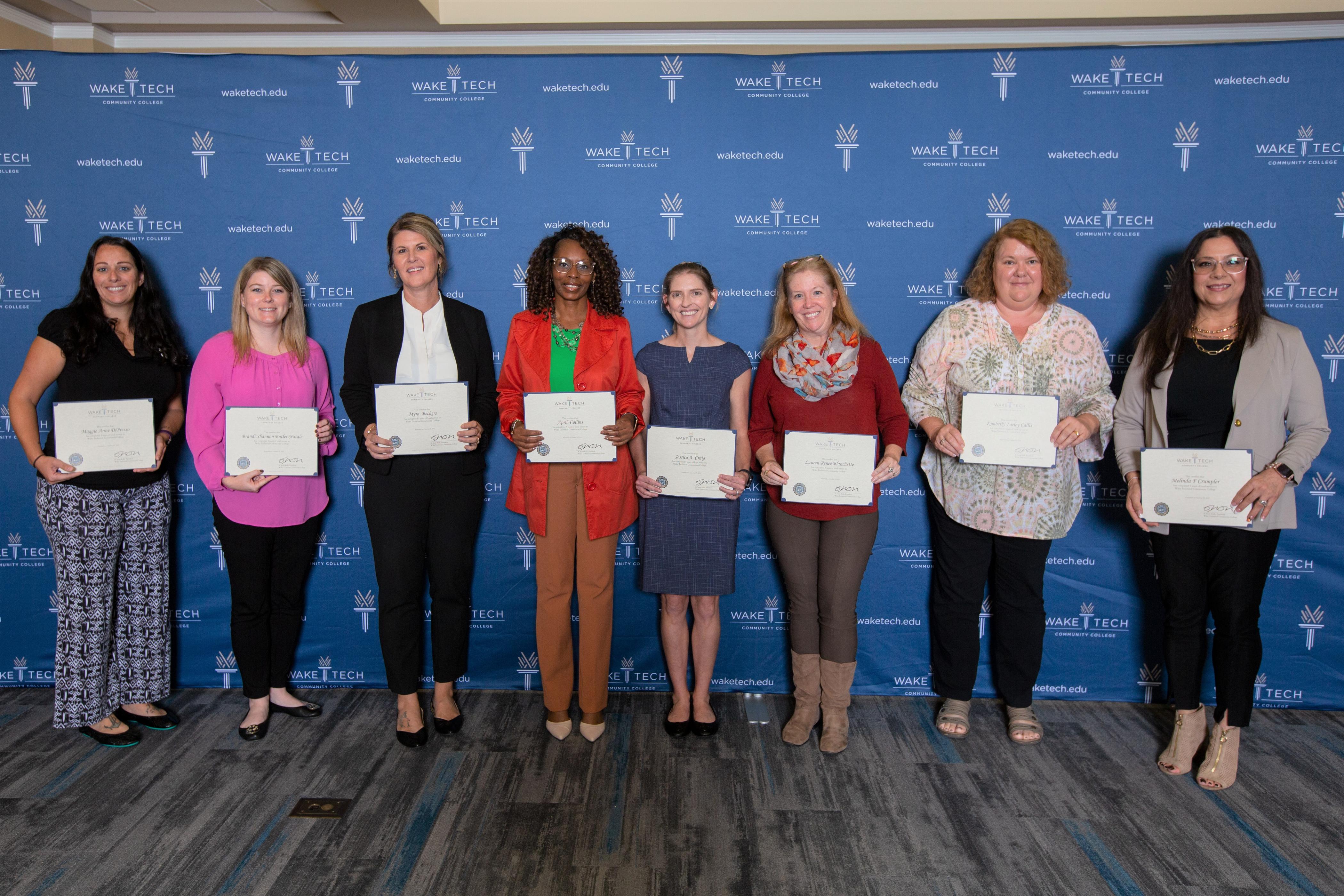 College Recognizes Employees and Volunteers for Service | Wake Tech