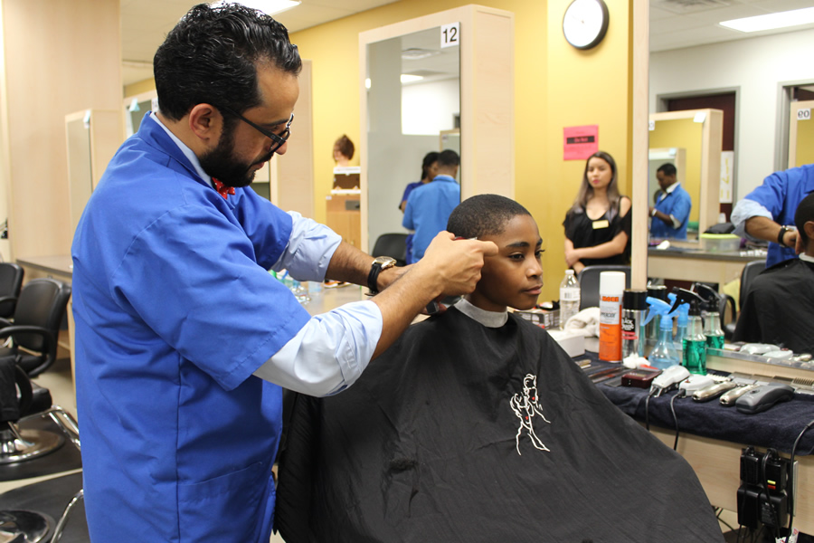 Barbering is a very popular course at the Beltline Education Center