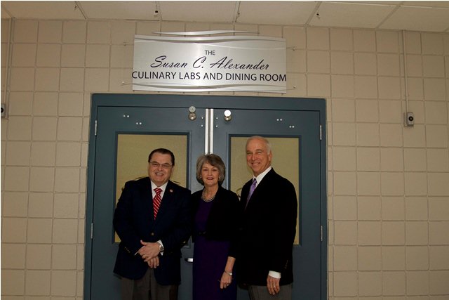 Dr. Stephen Scott, Wake Tech President; Susan & John Alexander