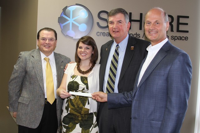 Dr. Stephen Scott, Amanda Batchelor, Mayor John Byrne, Larry Witek