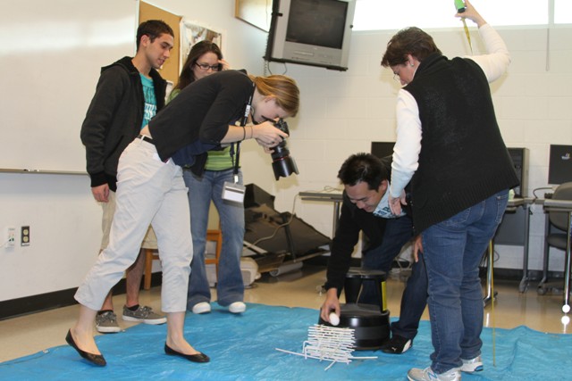 Splat! Wake Tech Pre-Engineering Students Face Off in Egg-Citing Contest