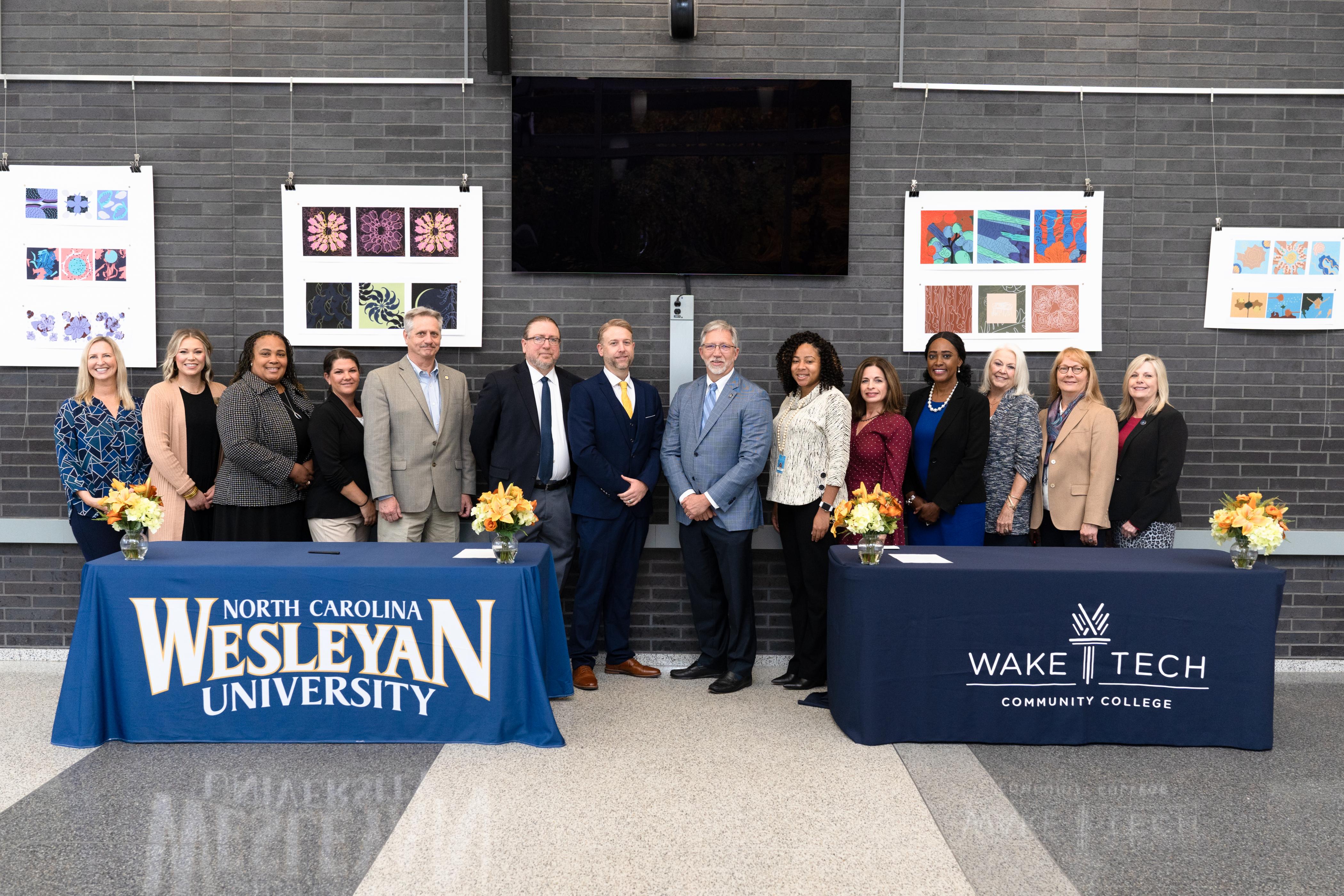 North Carolina Wesleyan University and Wake Technical Community College today expanded their relationship by signing an education partnership agreement that supports undergraduate and graduate degree completion opportunities for Wake Tech employees.