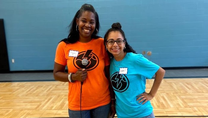 Tracee Grimstead and Gaby Rosado, Wake Tech students 