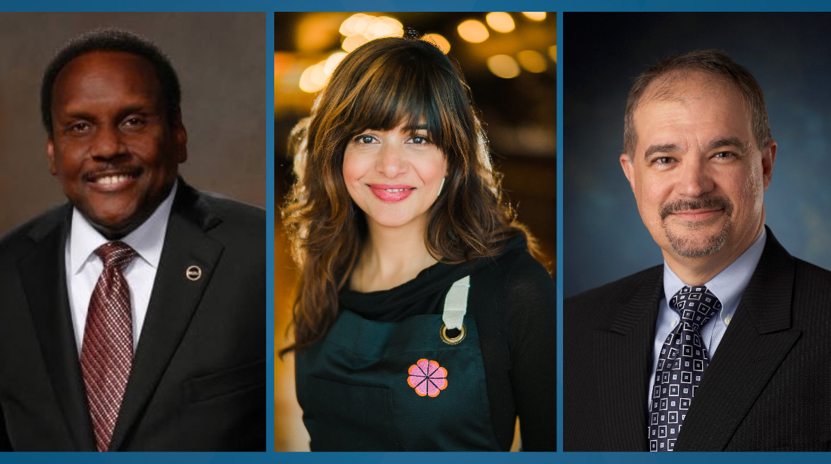 The Wake Tech Board of Trustees is pleased to welcome three notable new members. “Rock Star” Raleigh chef Cheetie Kumar, former St. Augustine’s University CFO Walter C. Davenport and biopharma executive Dr. Juan Torres were sworn in today.
